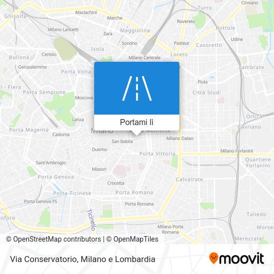 Mappa Via Conservatorio