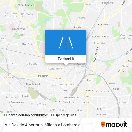 Mappa Via Davide Albertario