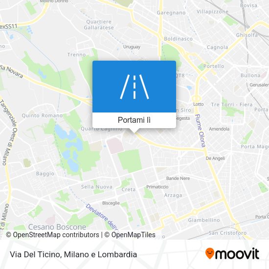 Mappa Via Del Ticino
