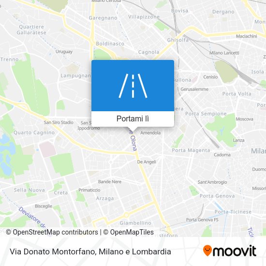 Mappa Via Donato Montorfano