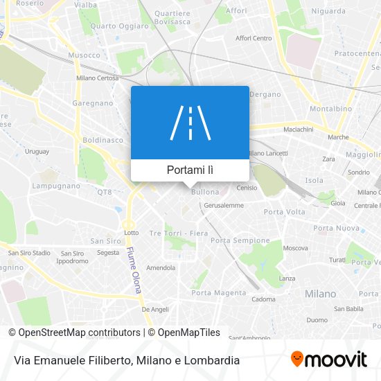 Mappa Via Emanuele Filiberto