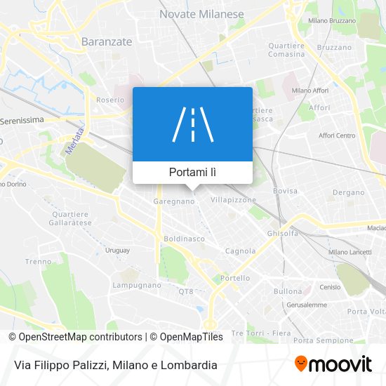 Mappa Via Filippo Palizzi