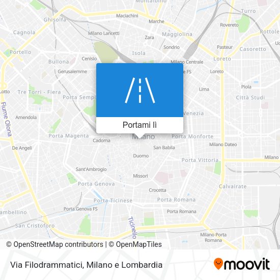 Mappa Via Filodrammatici
