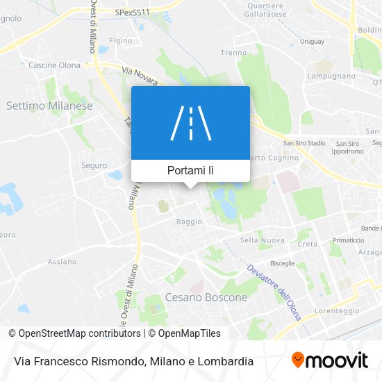 Mappa Via Francesco Rismondo