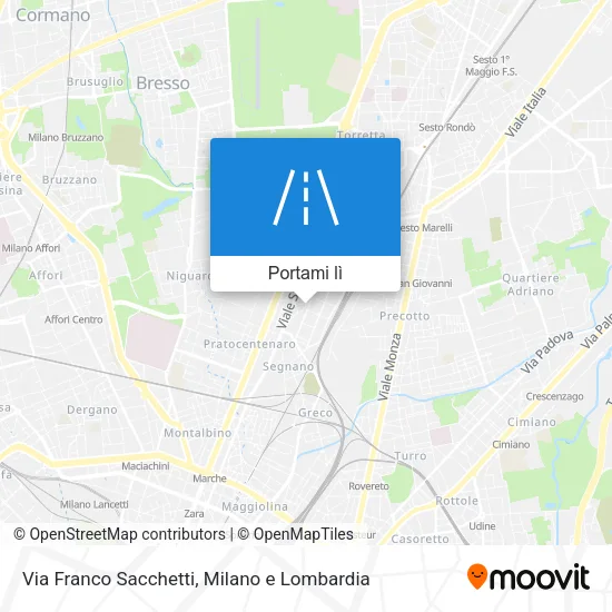 Mappa Via Franco Sacchetti
