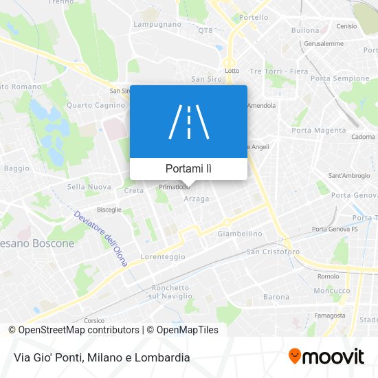 Mappa Via Gio' Ponti