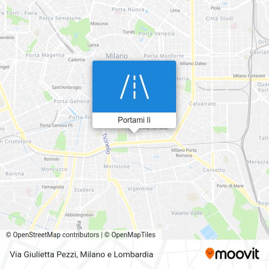 Mappa Via Giulietta Pezzi