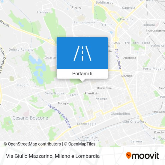 Mappa Via Giulio Mazzarino