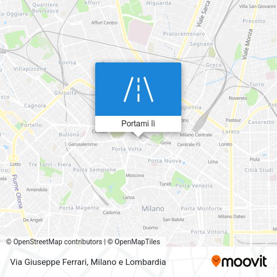 Mappa Via Giuseppe Ferrari