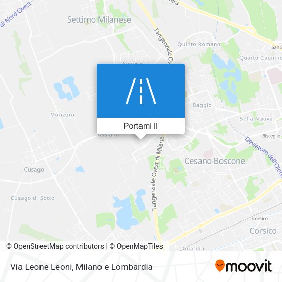 Mappa Via Leone Leoni
