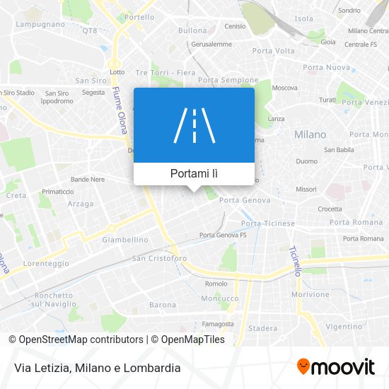 Mappa Via Letizia