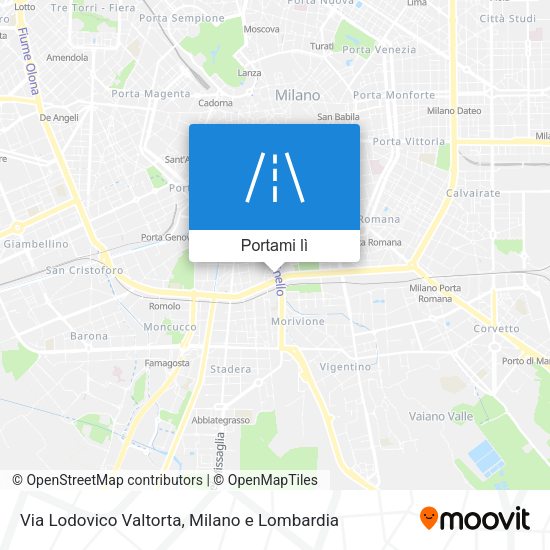 Mappa Via Lodovico Valtorta