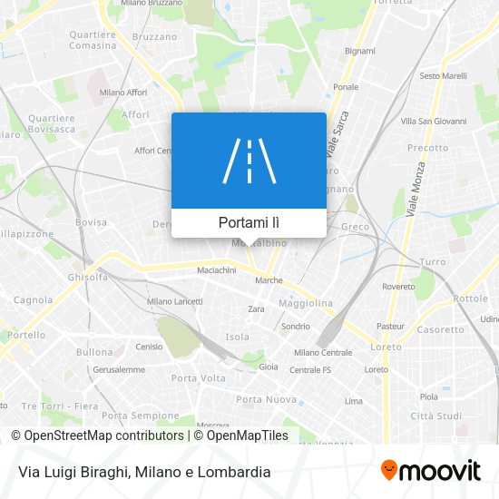 Mappa Via Luigi Biraghi