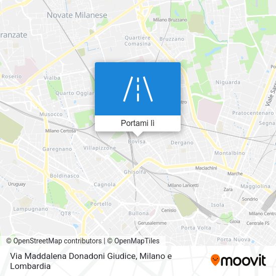 Mappa Via Maddalena Donadoni Giudice