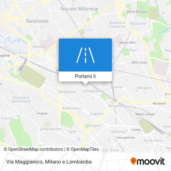 Mappa Via Maggianico