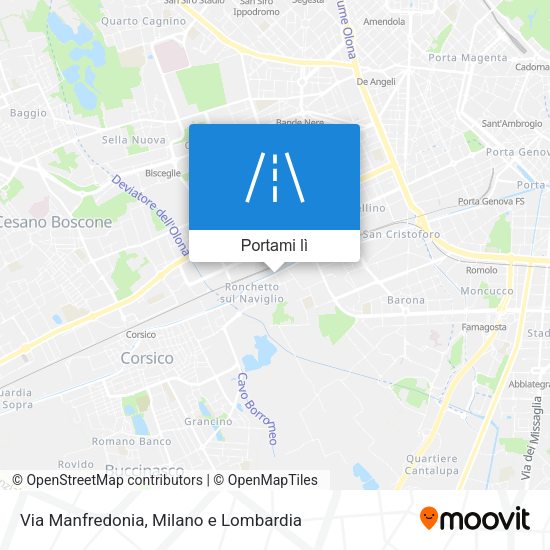 Mappa Via Manfredonia