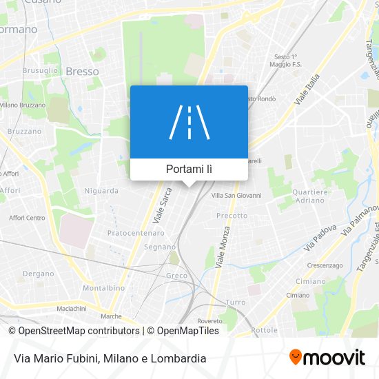 Mappa Via Mario Fubini