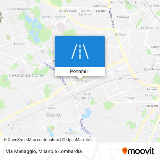 Mappa Via Menaggio