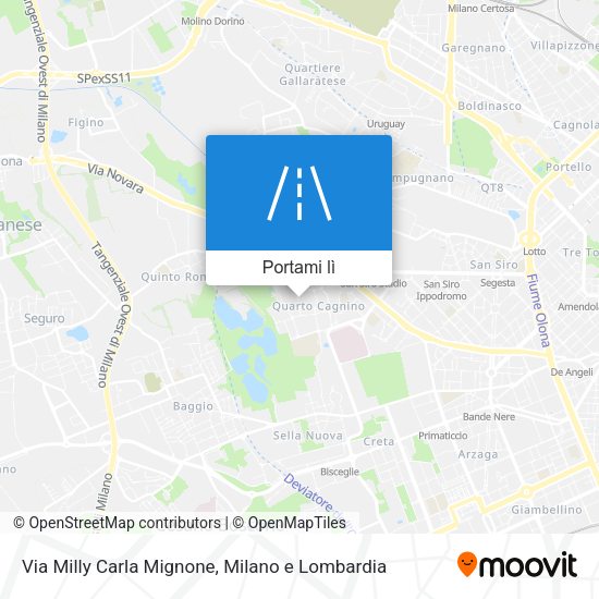 Mappa Via Milly Carla Mignone