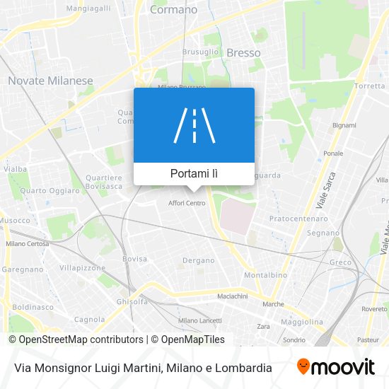 Mappa Via Monsignor Luigi Martini