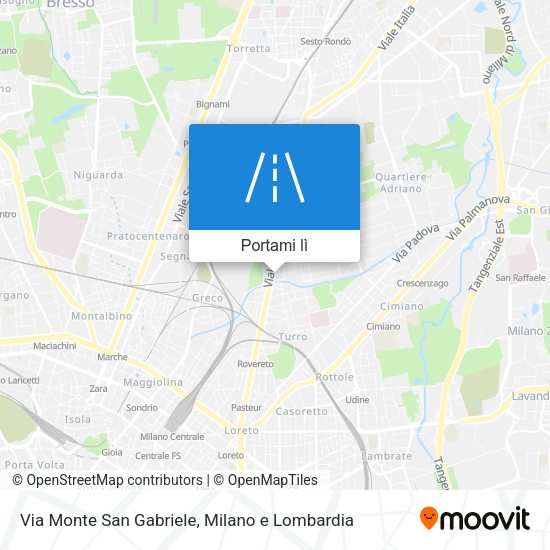 Mappa Via Monte San Gabriele