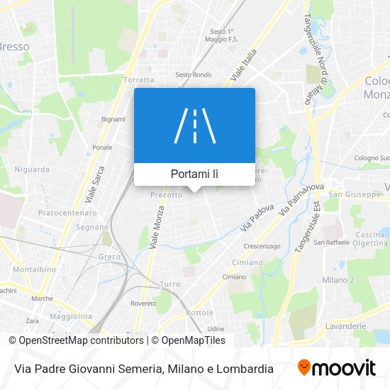 Mappa Via Padre Giovanni Semeria