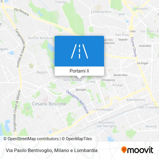 Mappa Via Paolo Bentivoglio