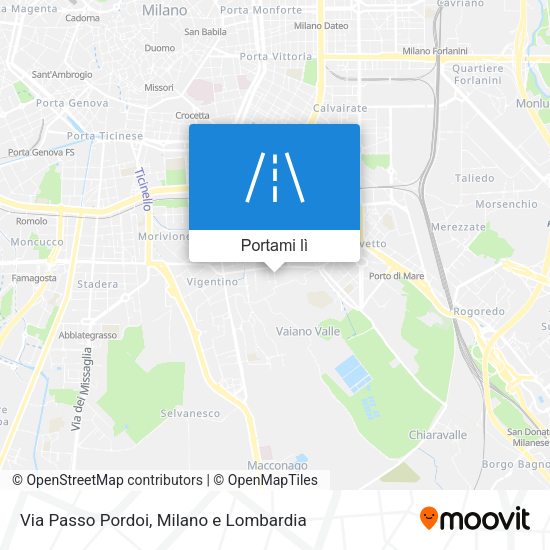 Mappa Via Passo Pordoi