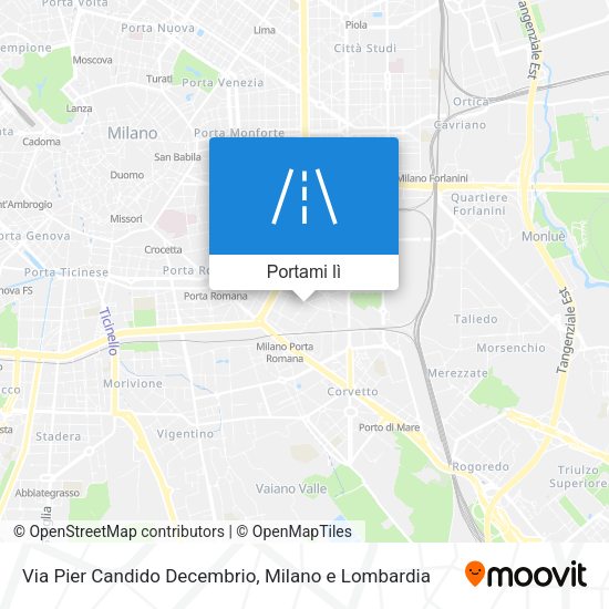 Mappa Via Pier Candido Decembrio