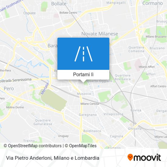 Mappa Via Pietro Anderloni