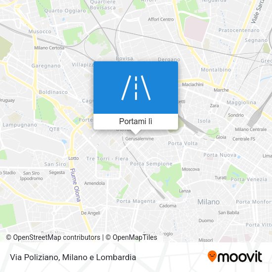 Mappa Via Poliziano