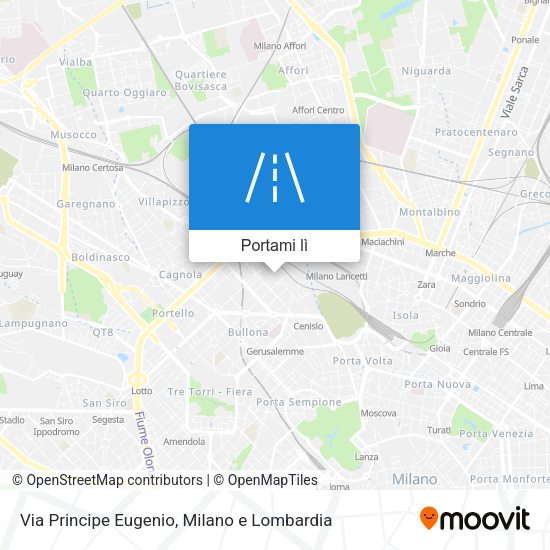Mappa Via Principe Eugenio