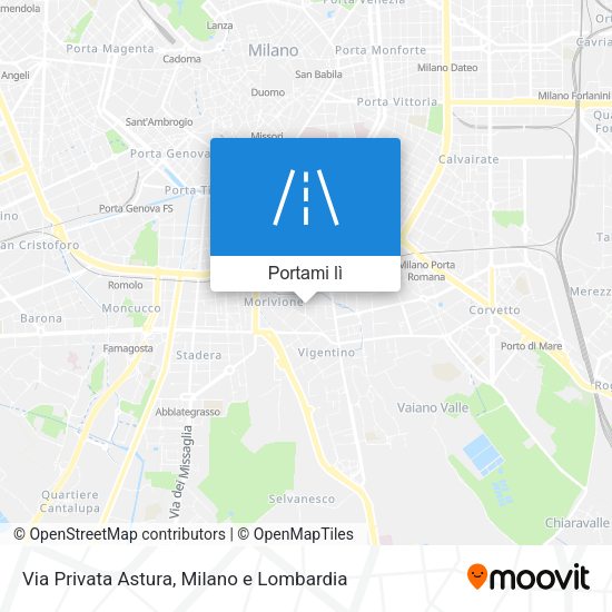 Mappa Via Privata Astura