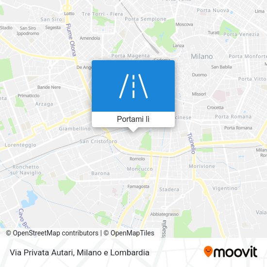 Mappa Via Privata Autari