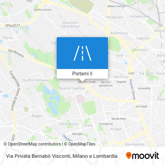 Mappa Via Privata Bernabò Visconti