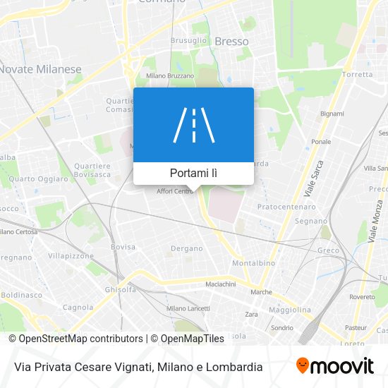 Mappa Via Privata Cesare Vignati