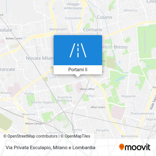 Mappa Via Privata Esculapio