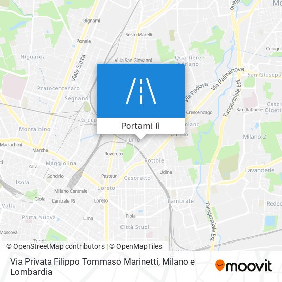 Mappa Via Privata Filippo Tommaso Marinetti