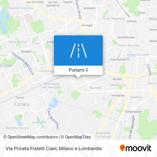 Mappa Via Privata Fratelli Ciani