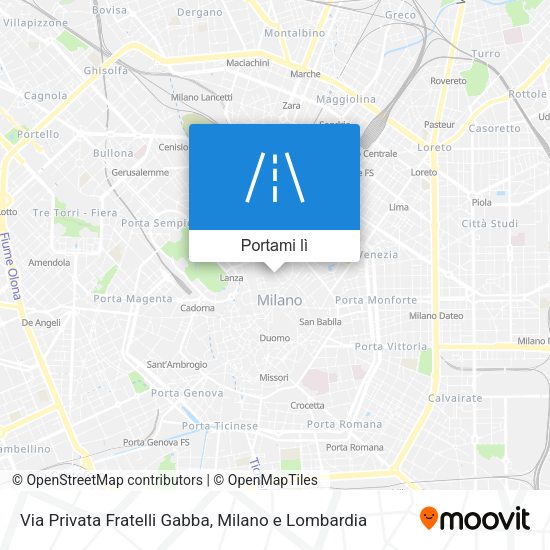 Mappa Via Privata Fratelli Gabba