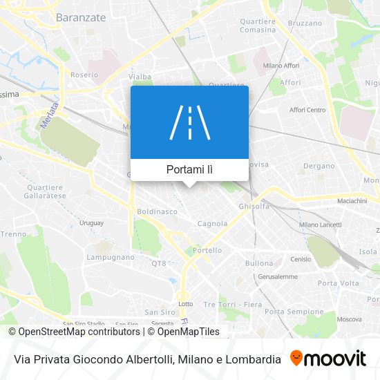 Mappa Via Privata Giocondo Albertolli