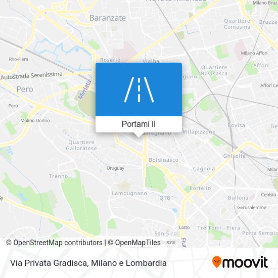 Mappa Via Privata Gradisca