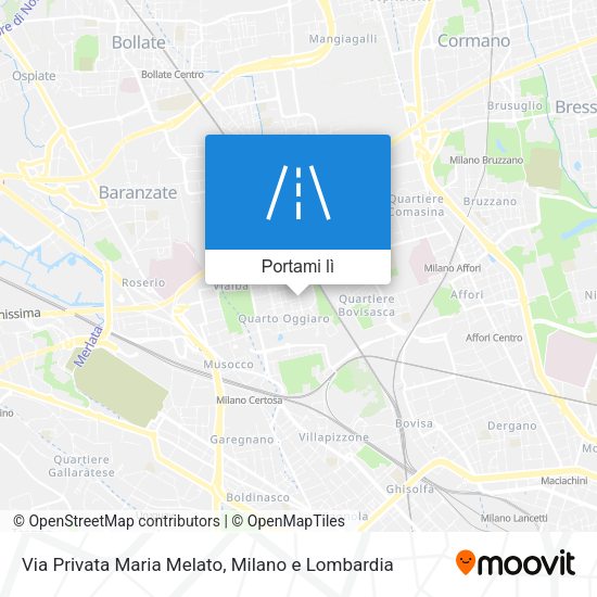 Mappa Via Privata Maria Melato