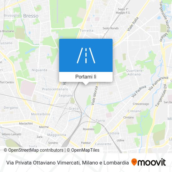 Mappa Via Privata Ottaviano Vimercati