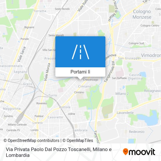 Mappa Via Privata Paolo Dal Pozzo Toscanelli