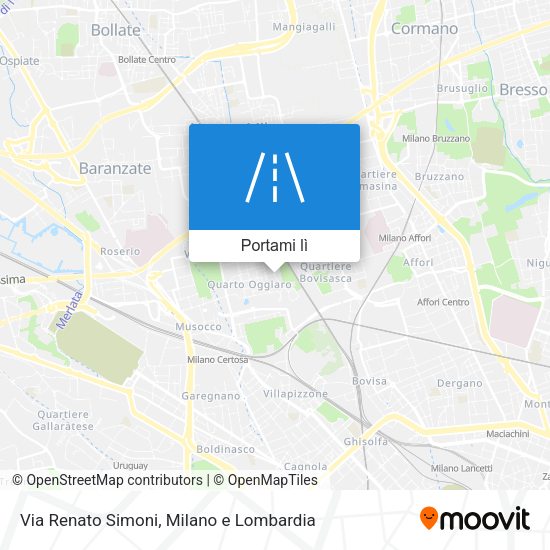 Mappa Via Renato Simoni