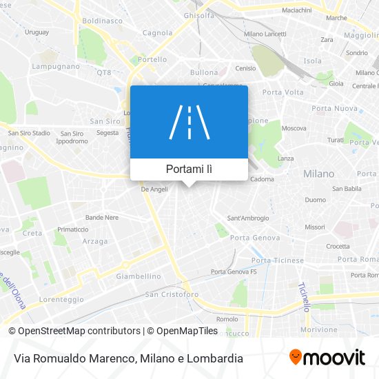 Mappa Via Romualdo Marenco