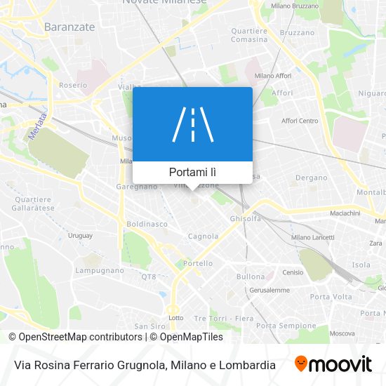 Mappa Via Rosina Ferrario Grugnola