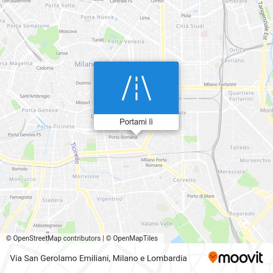 Mappa Via San Gerolamo Emiliani