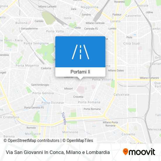 Mappa Via San Giovanni In Conca
